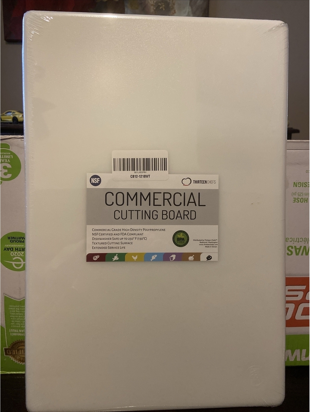 Cutting Board Thirteen Chefs commercial polypropylene 12 In By 18 In